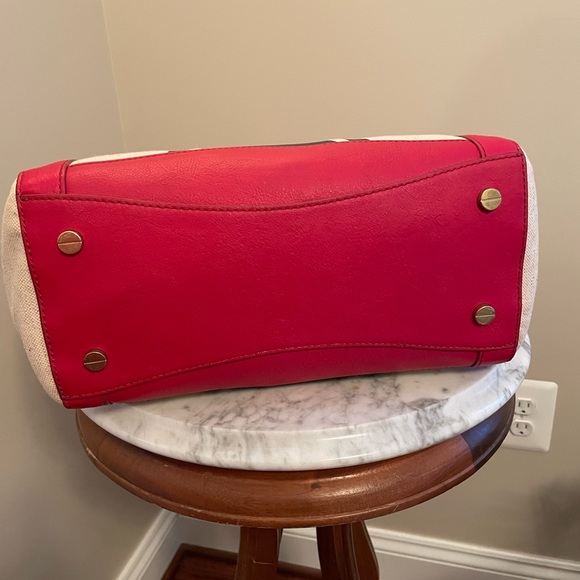 J Crew Large Handbag, Canvas and Leather NWT - Picture 4 of 14